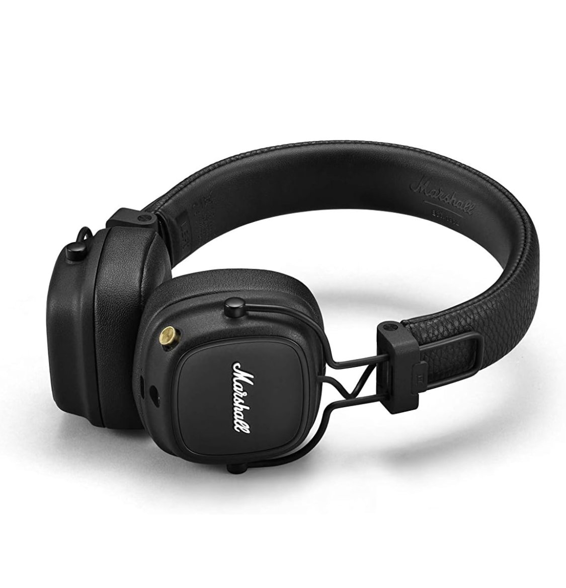 Marshall Major IV on-ear headphones with Bluetooth 5.0 and intuitive multi-directional control knob for easy playback management.
